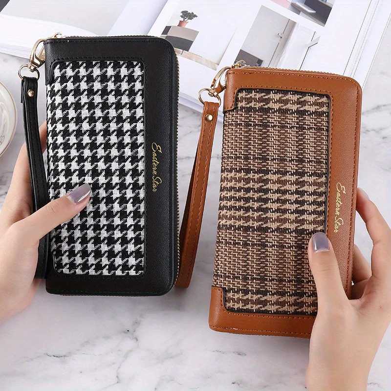Wens Classic Style Lg Wallet Fiable PU Leather Purse With Mtiple Card Slots Large Capacity Zippered Cluh With Wr Y250707