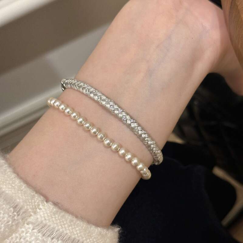 French Italian Brushed Wheat Ear Woven with Dias, Light , Exquisite, Fashionable, Versatile New Chinese Style Bracelet