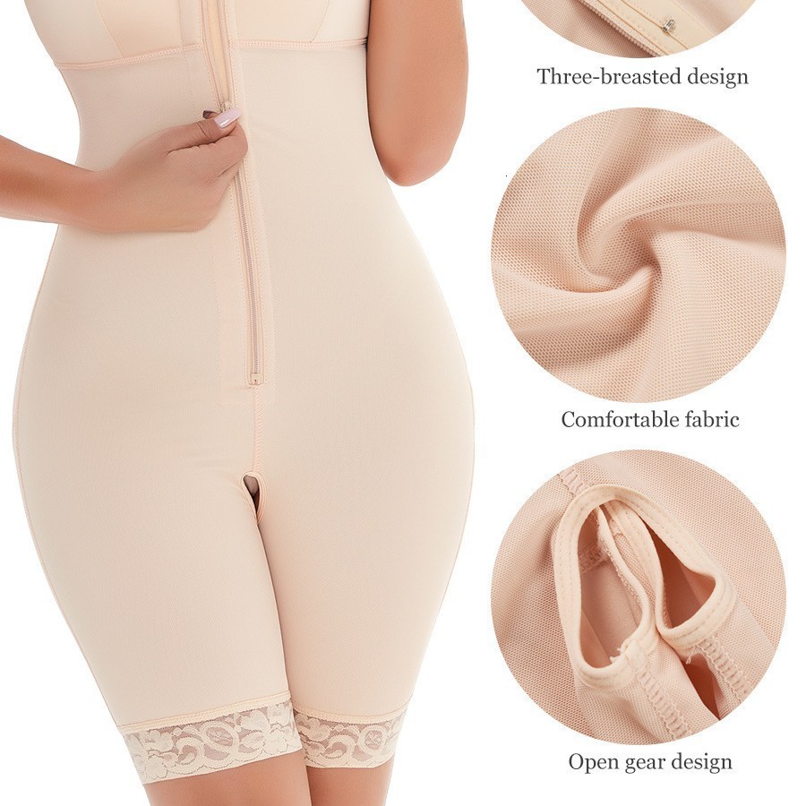 Fajas Colombianas Originales Women High Compression Slimming Control Belly Garments Front Closure Buttocks Butt Lifter Shaper 220708