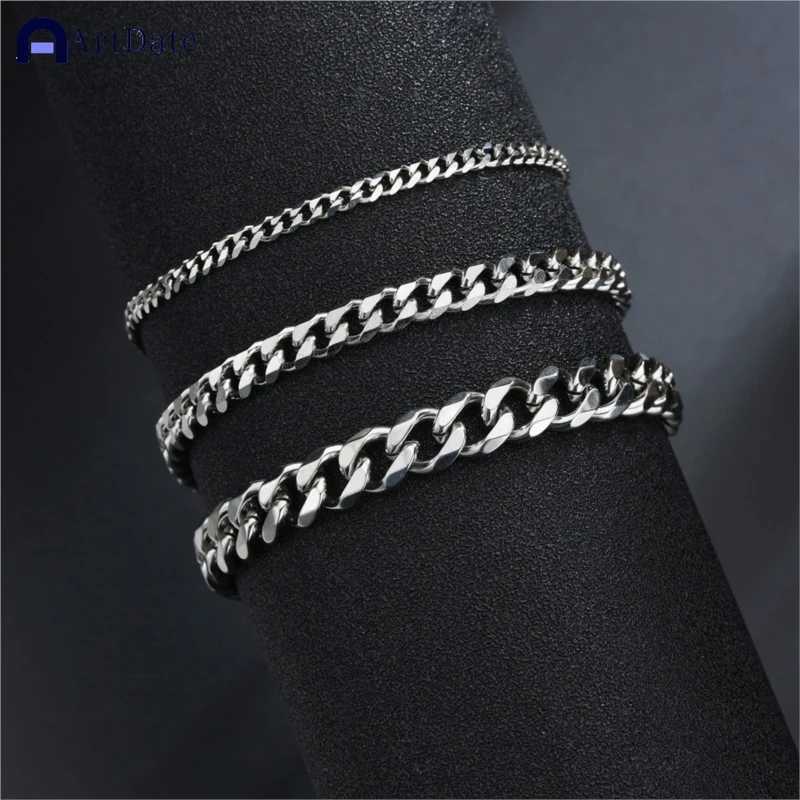 Gold Color Bracelet Stainless Steel Twist Cuban Chain Bracelet for Women Chain Bracelet Jewelry Gifts Wholesale Dropshipping XJ250707