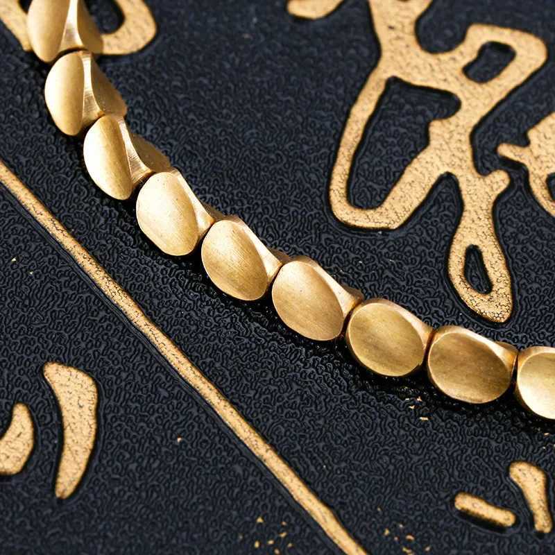 Handmade Tibetan Copper Bead Bracelet for Women Adjustable Rope Chain Men Bracelets Gold Color Braided Boho Vintage Jewelry Gift XJ250707