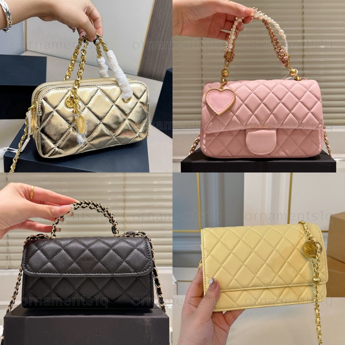 Top Womens Designer Handbag Crossbody Bag Ladies Small Tote Bag with Chain Strap Mini High Quality Leather Shoulder Bag Diamond Lattice Gold Ball Caviar Flap Bag