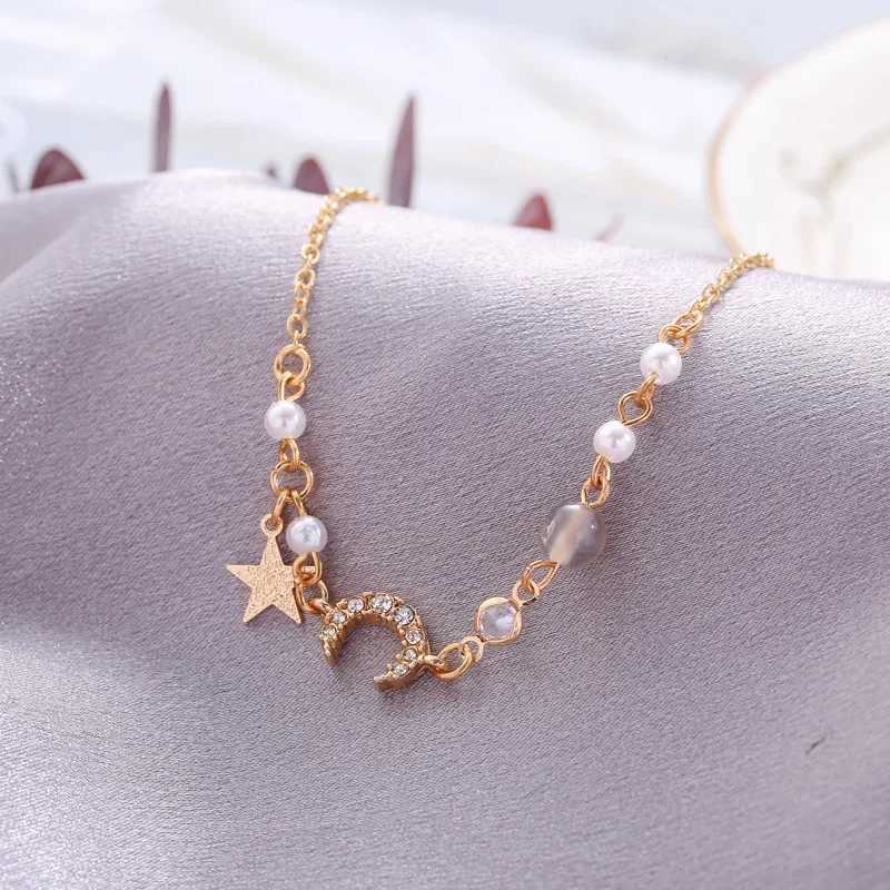 Bracelet Female Niche Design Bracelet Trendy Fashion Simple Bracelet Best Friend Star And Moon Pearl Bracelet Women Luxury Bracelet XJ250707