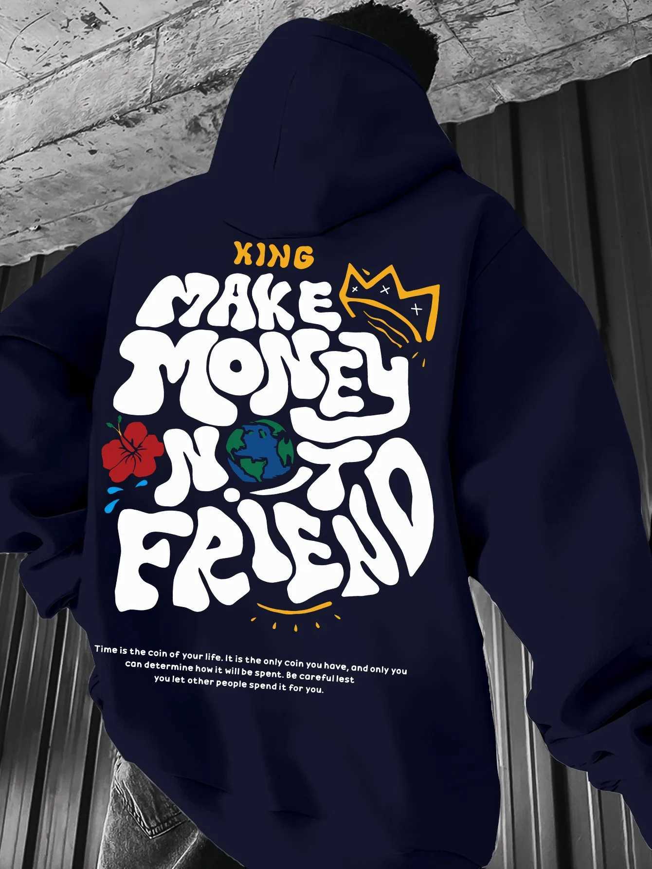 Mens Casual Hooded Sweatshirts for Spring and Autumn and Cool Hoodies for Young People Comfortable Lined Casual Pullover Z250405
