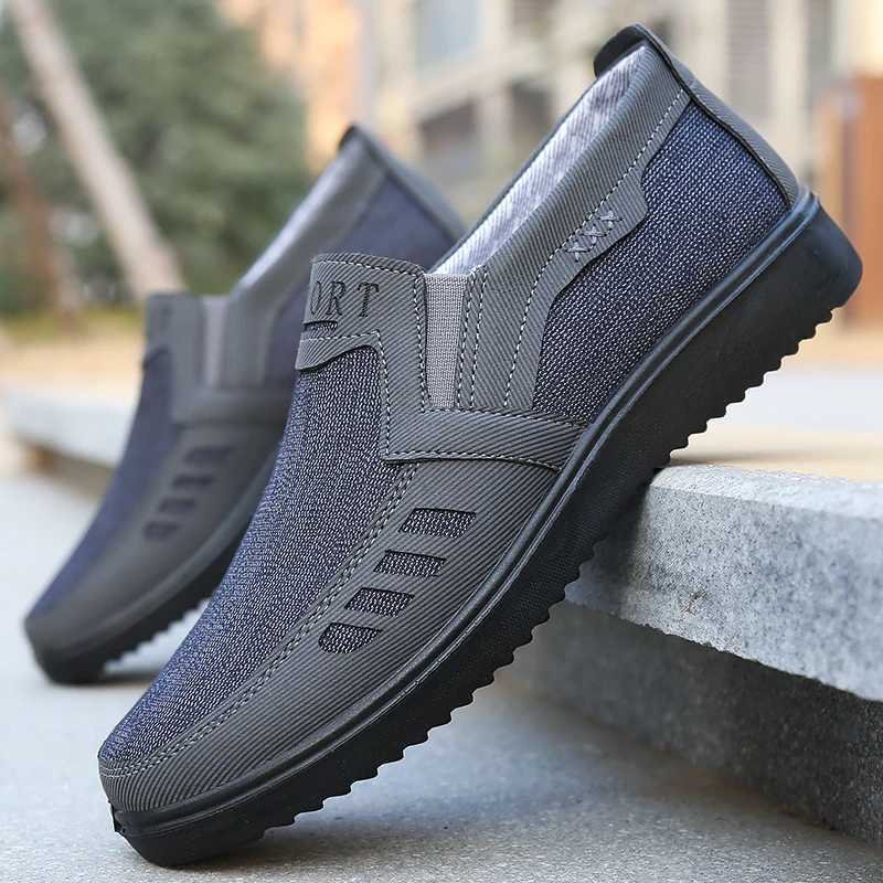 New Mens Cloth Shoes Breathable Slip-On Soft Soles Cfortable Casual Shoes Fionable and Versatile Mens Shoes Wear-Resistant Y250707