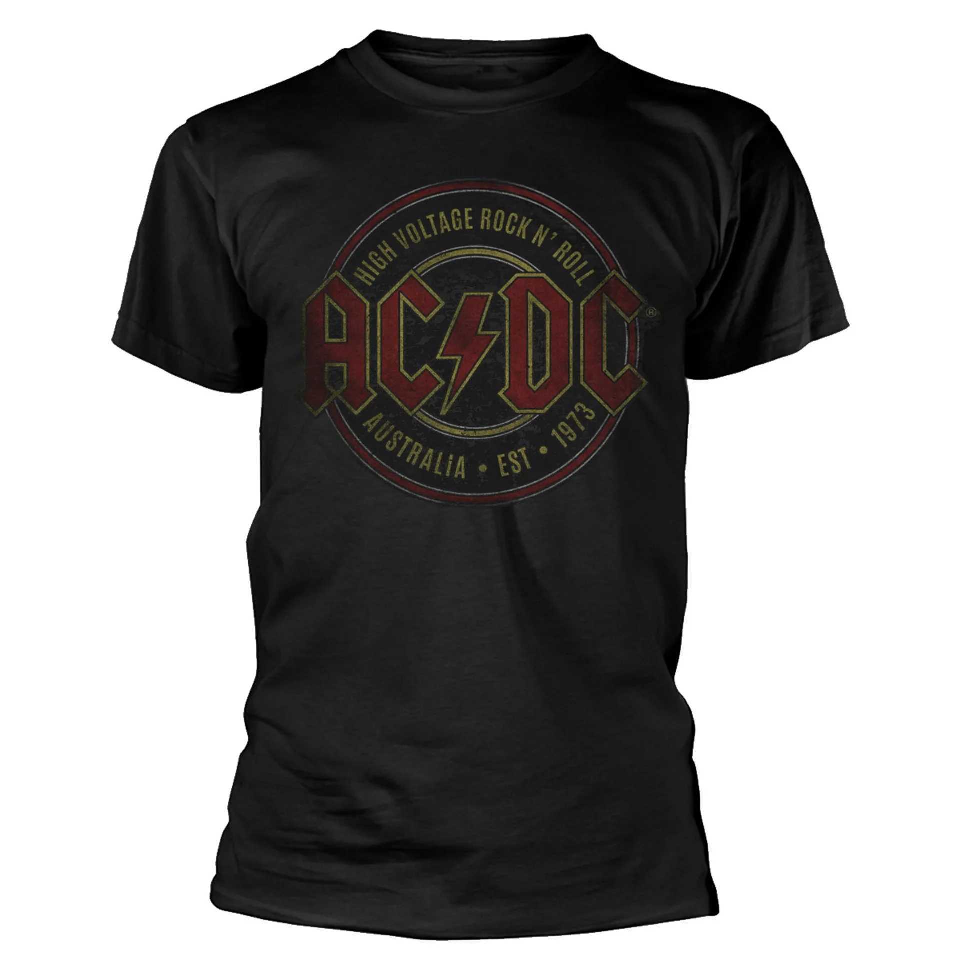 ACDC EST 973 T-Shirt Men Women Short Sleeve Cotton Tees Vintage Hip Hop Metal Rock Band Tops Brand T-Shirt Mens Clothing W250707
