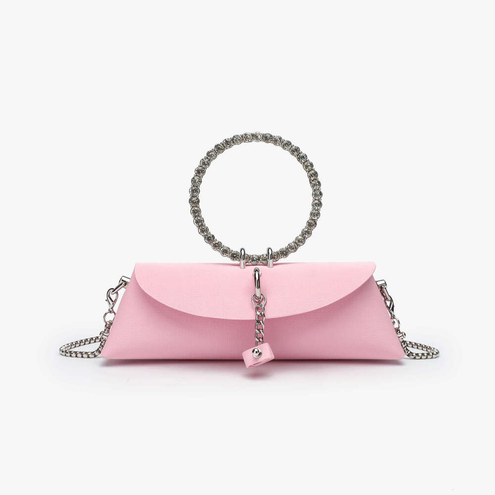 Women's handbag hot item 2025 new round shoulder crossbody bag pink high-end dumpling bag