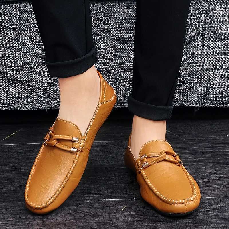 Genuine Leather Men Casual Shoes Luxury Brand 2024 Mens Loafers Breathable Slip on Black Driving Shoes Plus Size 47 Y250707