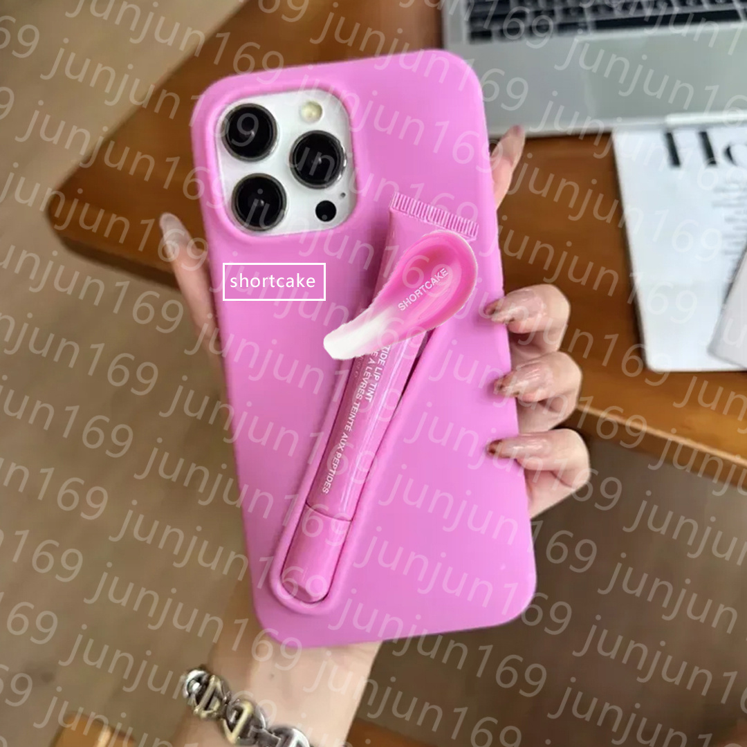 phone case Lipstick Case Apple iphone 16 pro max cases Lip Gloss Lipstick Lip Balm 3D Make-Up Silicone Phone Case for iPhone 15 14 13 Holder Cover Sil