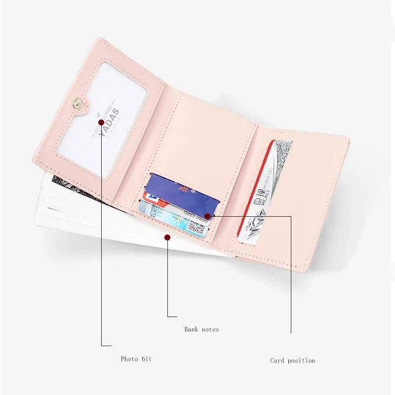 Creative Carto Luck Duck Design Wens Wallet PU Leather Bank Card Holder Kaii Short Fold Wallets C Clip Wens Purses Y250707