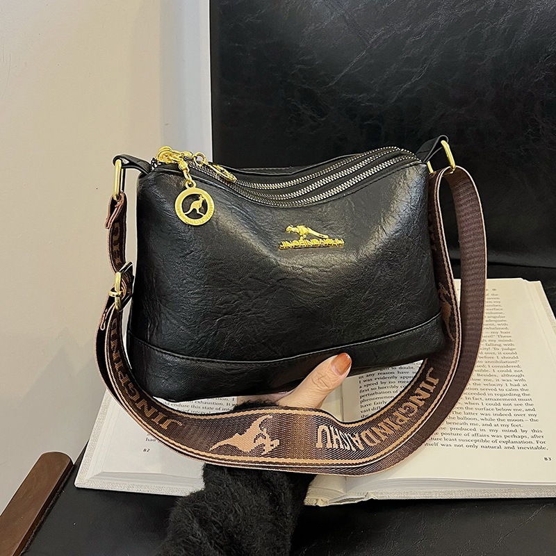 Free Shipping Kangaroo Middle-aged Mother Bag 2025 Designer Multifunctional Texture Three-layer Single Shoulder Soft Leather Large Capacity Women'
