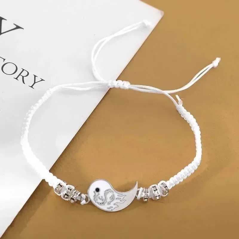 2025 Fashion Dragon Figure Yin Yang Bracelet Couple Adjustable Bracelets Boyfriend Girlfriend Valentines Day Friendship Jewelry XJ250707