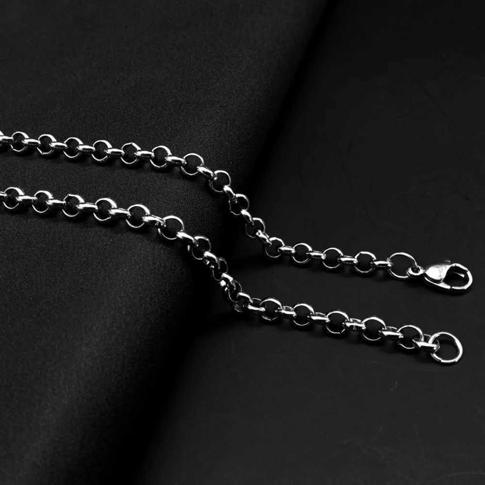 100% Stainless Steel Silver Color Round O Chain Bracelets for Men Women Fashion Male Wholesale Dropshipping XJ250707