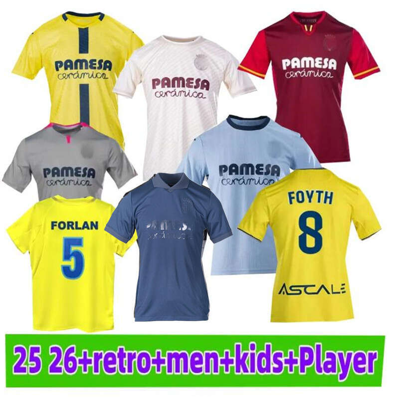 25 26 Villarreal CF soccer jerseys Fans version AKHOMACH GERARD M.TRIGUEROS 2025 2026 FOYTH SORLOTH A.PEDRAZA Men kids Kits socks full sets Football Shirts