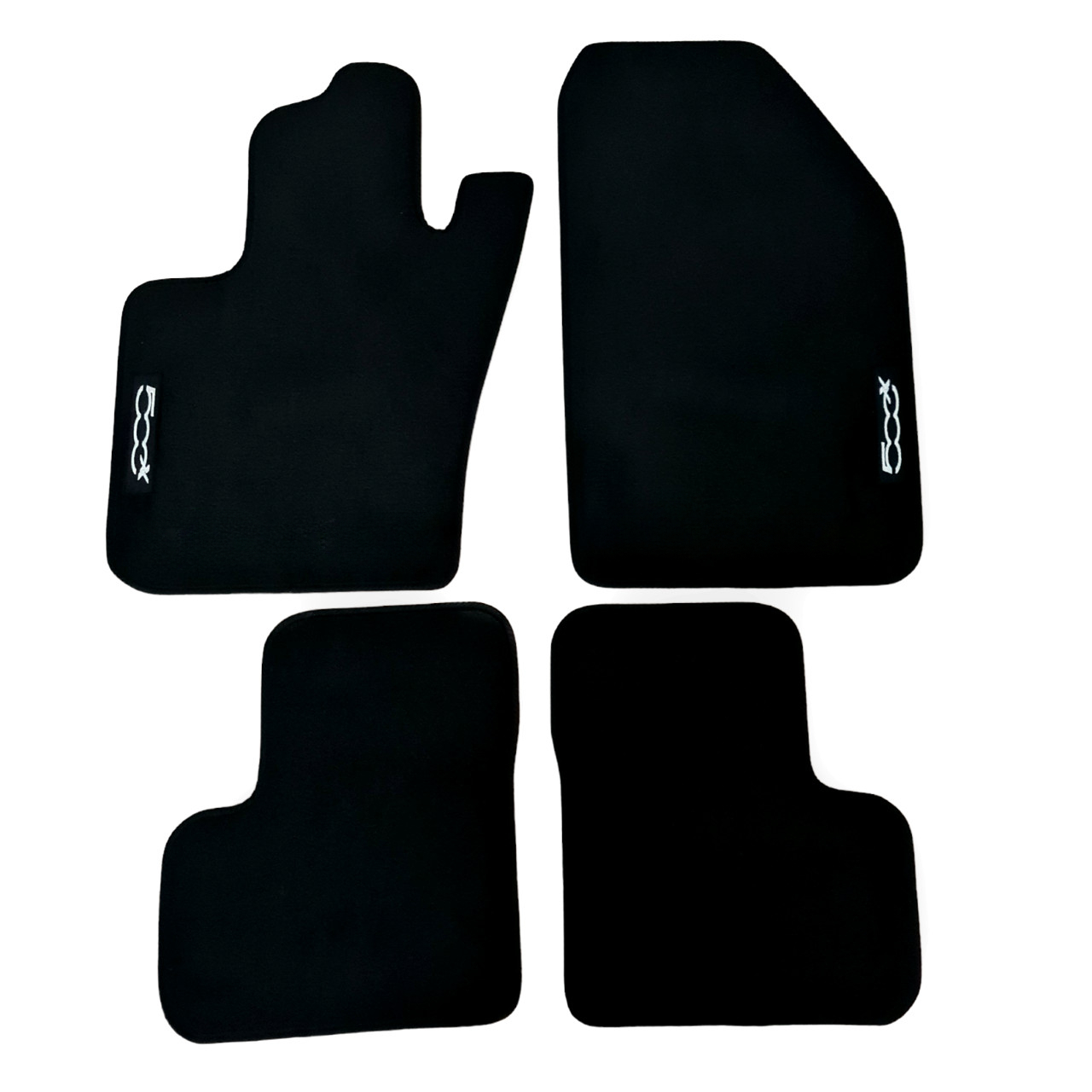 Car Floor Mats For Fiat 500x Velour Waterproof Black Carpet Rugs Auto Liners New