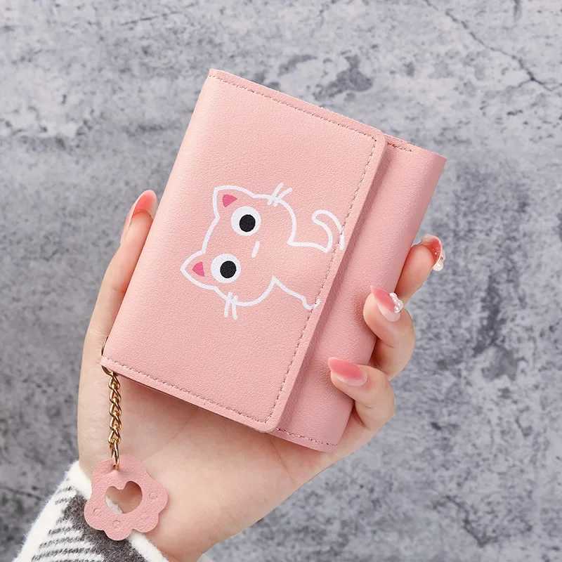 New Wens Wallet Cute Short Wallet Leather Small Purse Girls Mey Bag Card Holder Ladies Fem Carteras Para Mujer Y250707