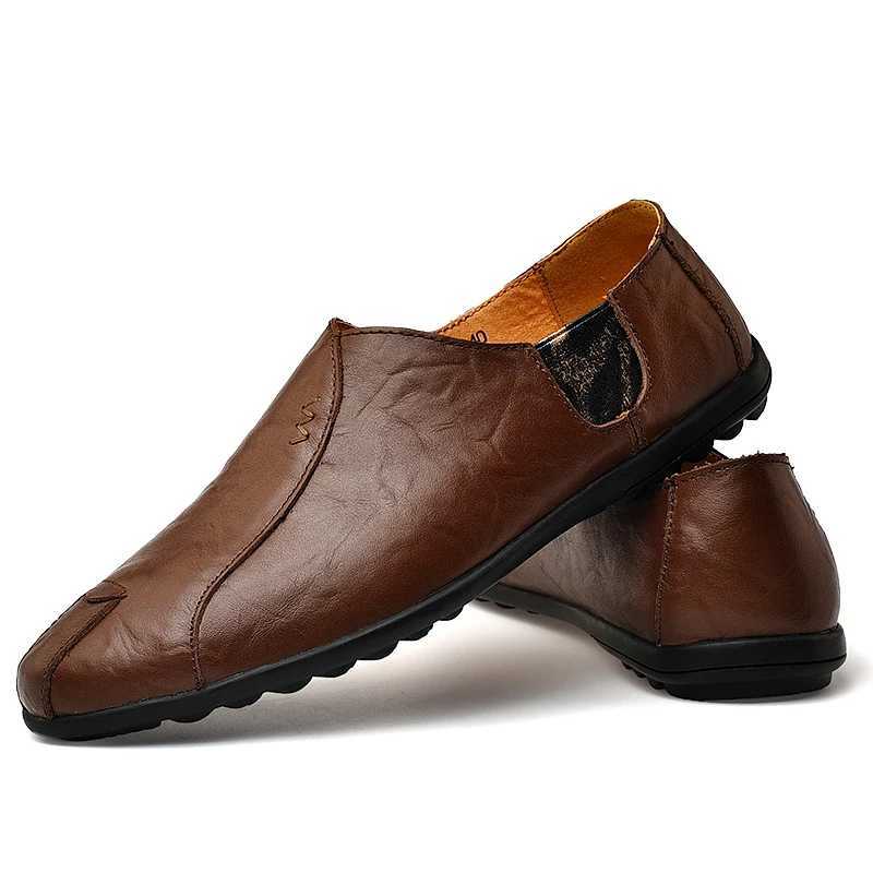 Mens Casual Shoes Mens Dress Shoes Plus Size Genuine Leather Shoes Men Luxury Y250707