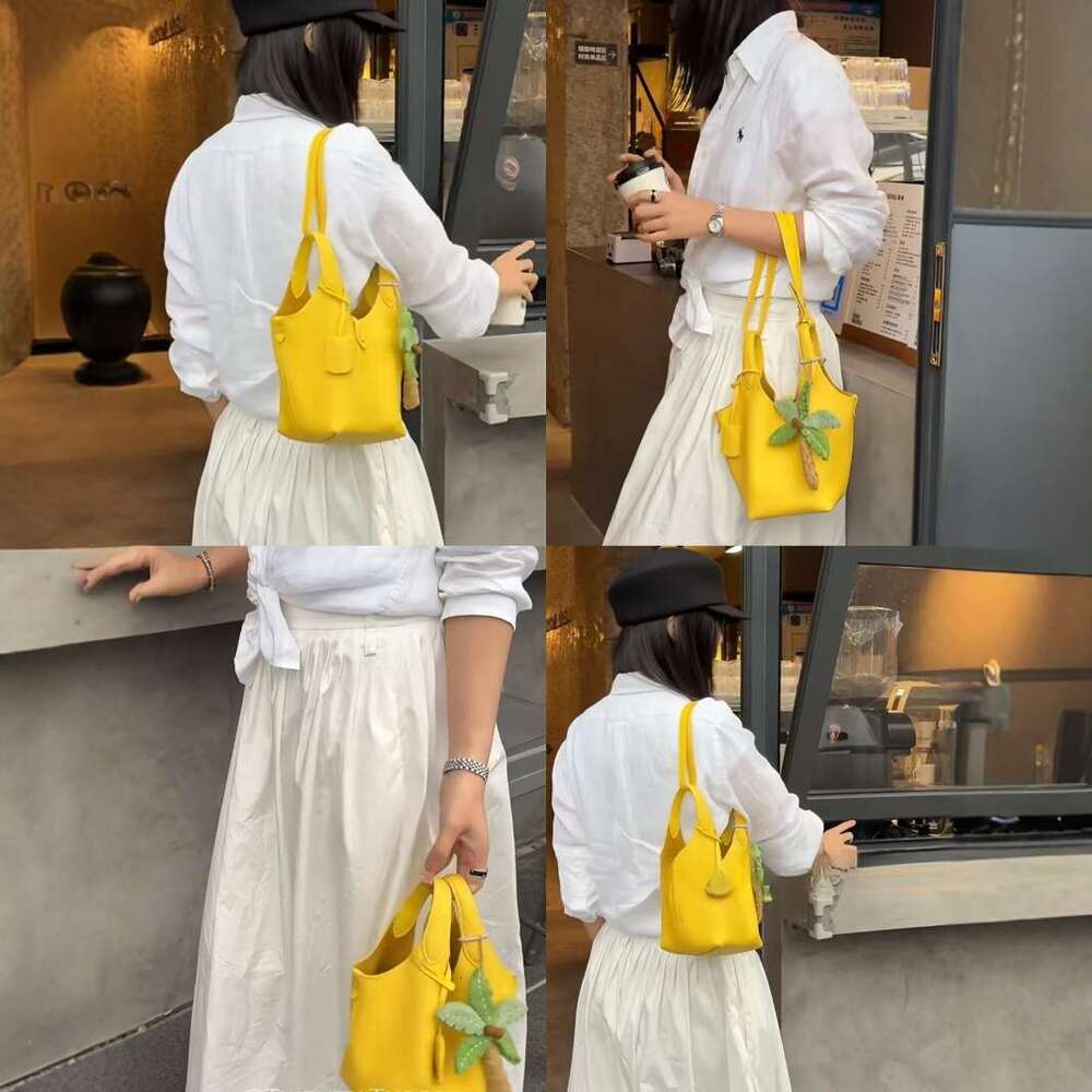 Unique Designer First Layer Cowhide Tote for Women Handheld Bucket Bag Casual Commuter Shoulder and Crossbody