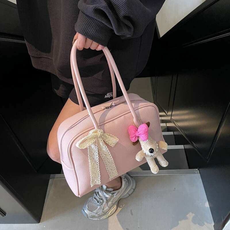 Fashion New Handheld Pillow For Women 2025 New Large Capacity Trendy Bowling Stylish Single Shoulder Underarm Bag