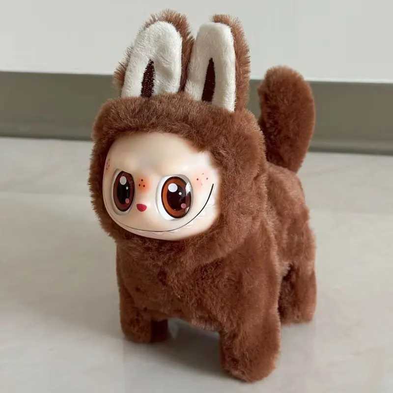 For Lafufu Mount Electric Labubu Dog Cartoon Silicone Face Glowing Running Singing Children Birthday Gift Lafufu Doll Toy L250705QJT0