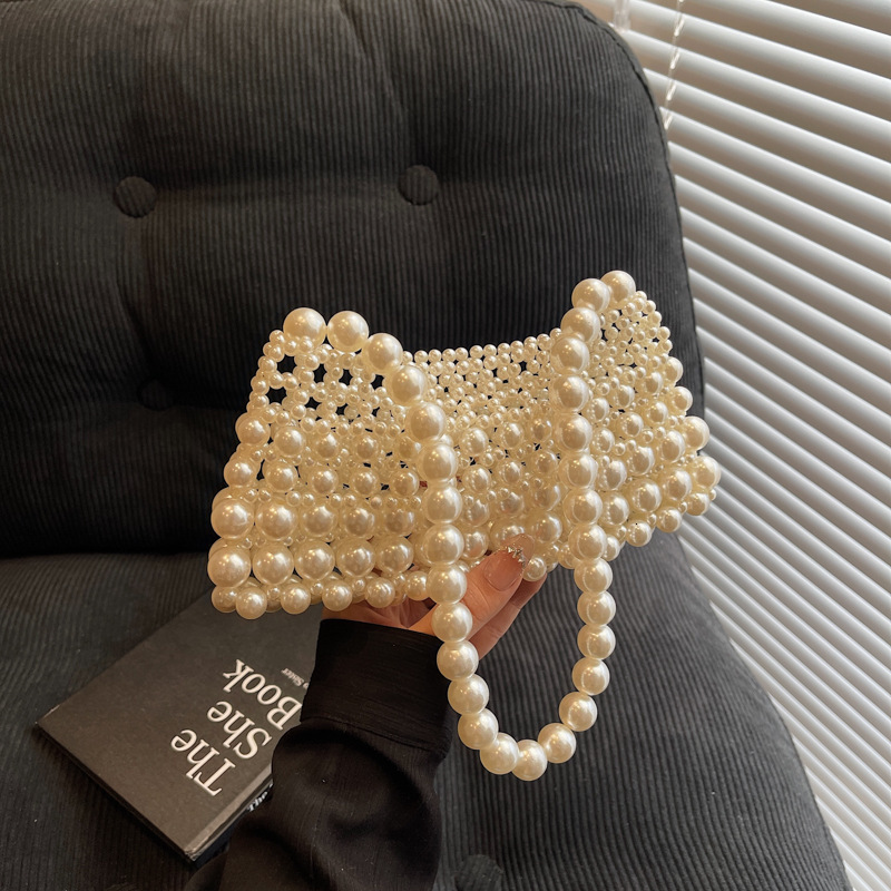 Free shipping designer Fashion High-End Underarm Bag for Women Korean Version Ins Trend Woven Pearl Bag 2025 New Niche Single Shoulder Bag for Women