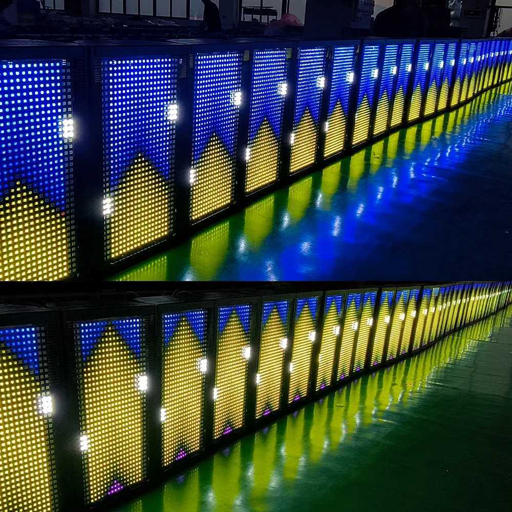 1/4pcs 200W 576RGB+144White LED Strobe Lights DMX Super Bright Uplight DMX512 Dj Disco Wash Bar Party Stage Lighting Effects W250701