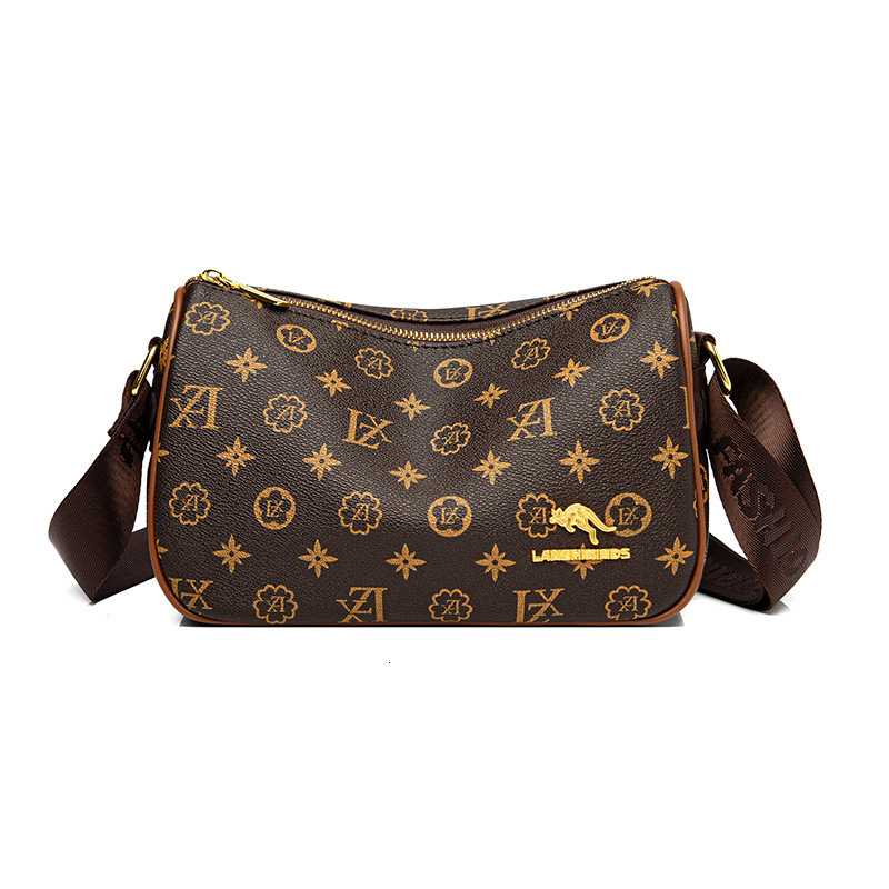Free Shipping Women's Fashionable Crossbody Bag Women's 2025 Designer New Multifunctional Mother Bag Wide Shoulder Strap Printed Shoulder Ba