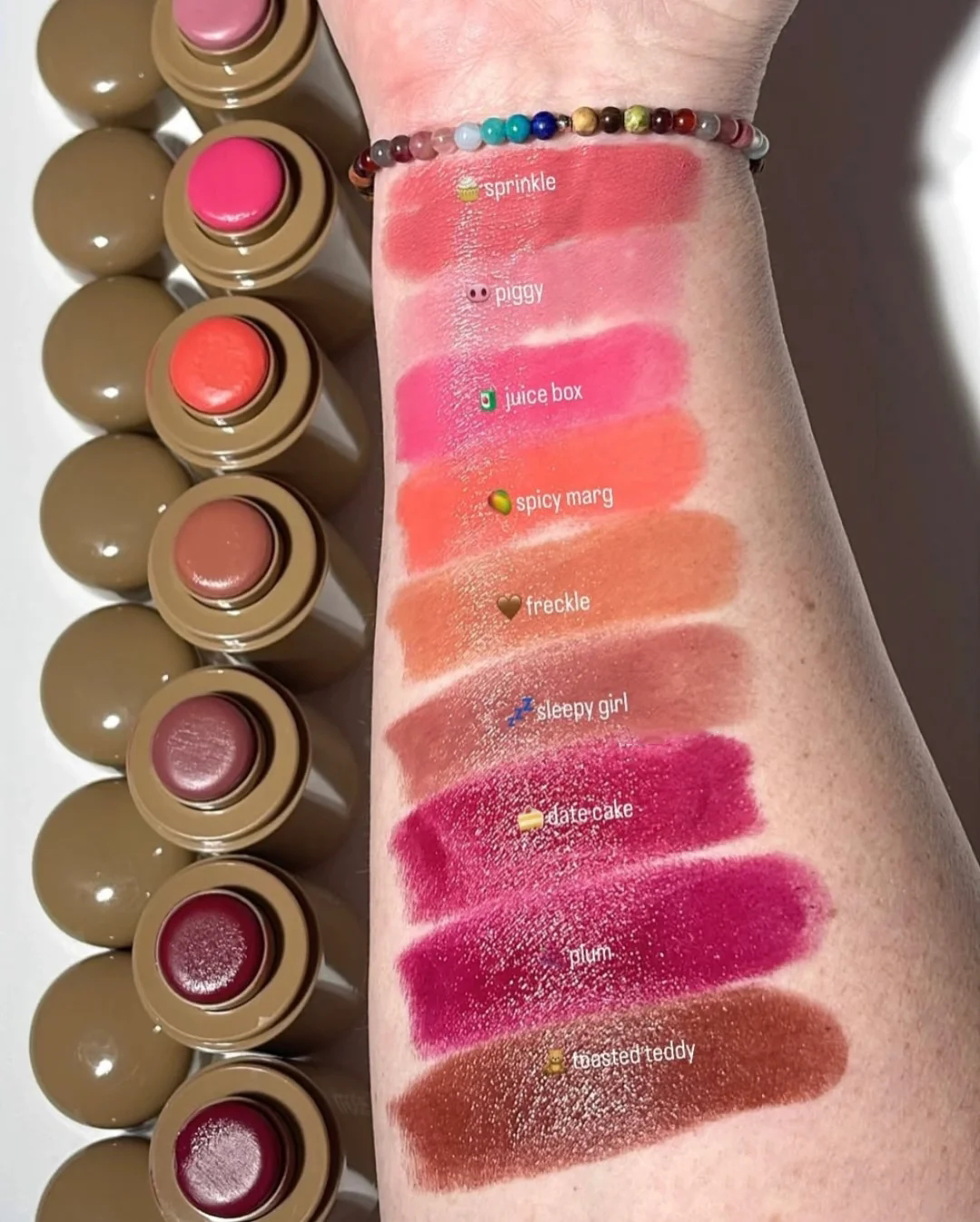 High Quality Pocket 5.3g Face Cheek Makeup Long Lasting Blush Stick Beauty Cosmetics 7 Colors Sprinkle Piggy Freckle Toasted Teddy Sleep Girl Juice Bo