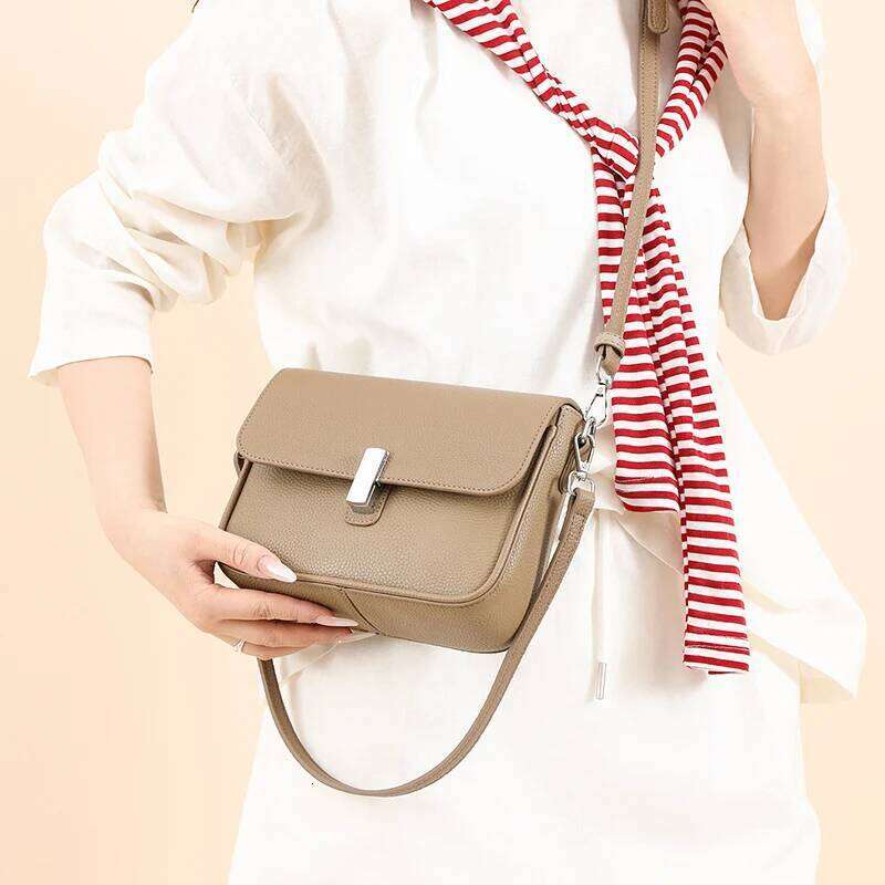 Genuine Leather Women Crossbody Bags Design Small Square Soft Cowhide Women's Commuter Shoulder Bag ladies gift