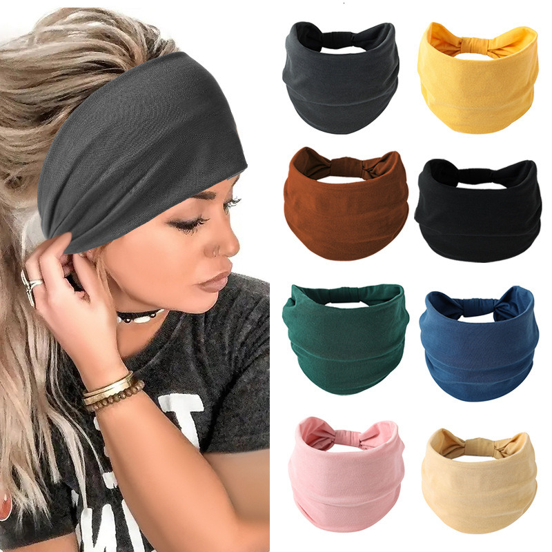New Bohemian style stretch headscarf headband from Paisley Amazon wide edge hair accessory face headscarf for European and American women