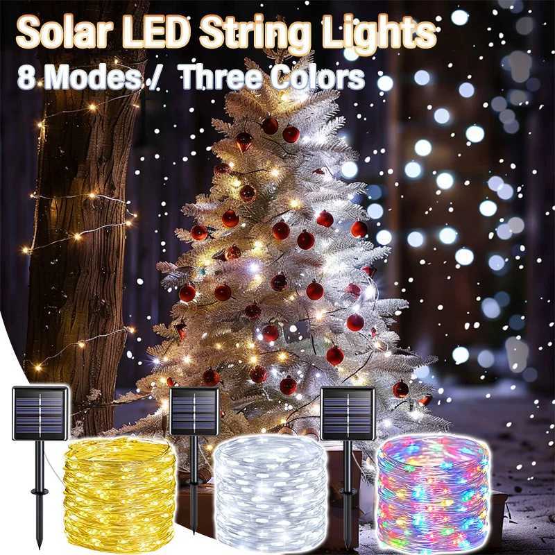 Solar LED Color Light String Flashing Lights Courtyard Garden Festive Christmas Atmosphere Decoration Waterproof Light String W250701