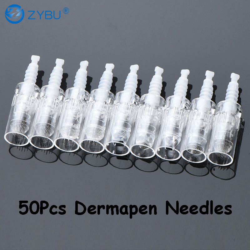 50Pcs Needles Cartridge Dr.Pen N2 M5 M7 E30 Derma 1/3/F5/7/9/12/24/36/42 Pin Nano Tip 3D 5D Silicone Microneedle Replacement Head Dermapen Use