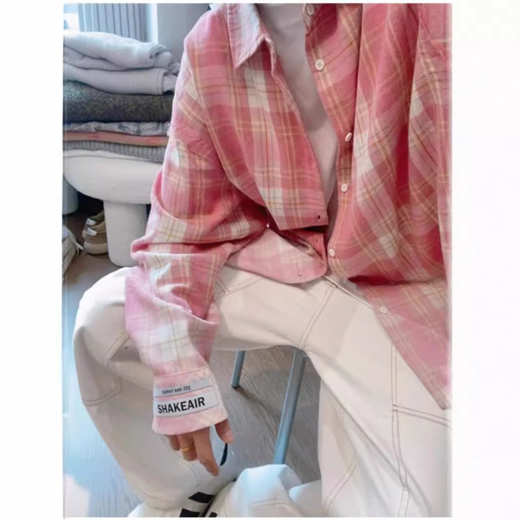 Blue Plaid Shirt For Men High-end Designer Short Sleeves Summer Youth Style Long Sleeve Shirt Summer Sun Protection Thin Jacket