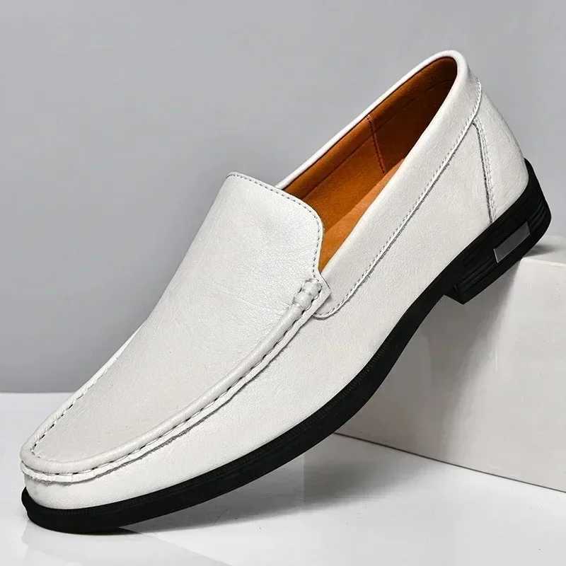 Genuine Leather Mens Shoes Classics Business Dress Shoes Slip on Loafers Driving Shoes for Men Casual Shoe Big SIze48 Y250707