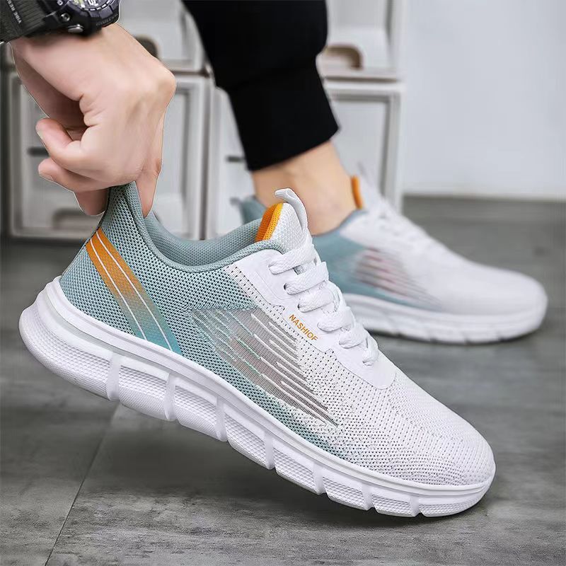 2025 Men's Sneakers Summer Mesh New Breathable Soft Sole Versatile Lightweight Casual Non-Slip Running Shoes for Students