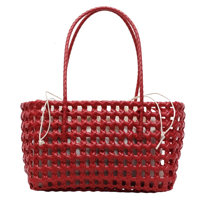 Free shipping designer Korean Designer Hollow Woven Bag Vacation Basket Bag Beach Shopping Underarm Bag Shoulder Bag Backpack Women Bag