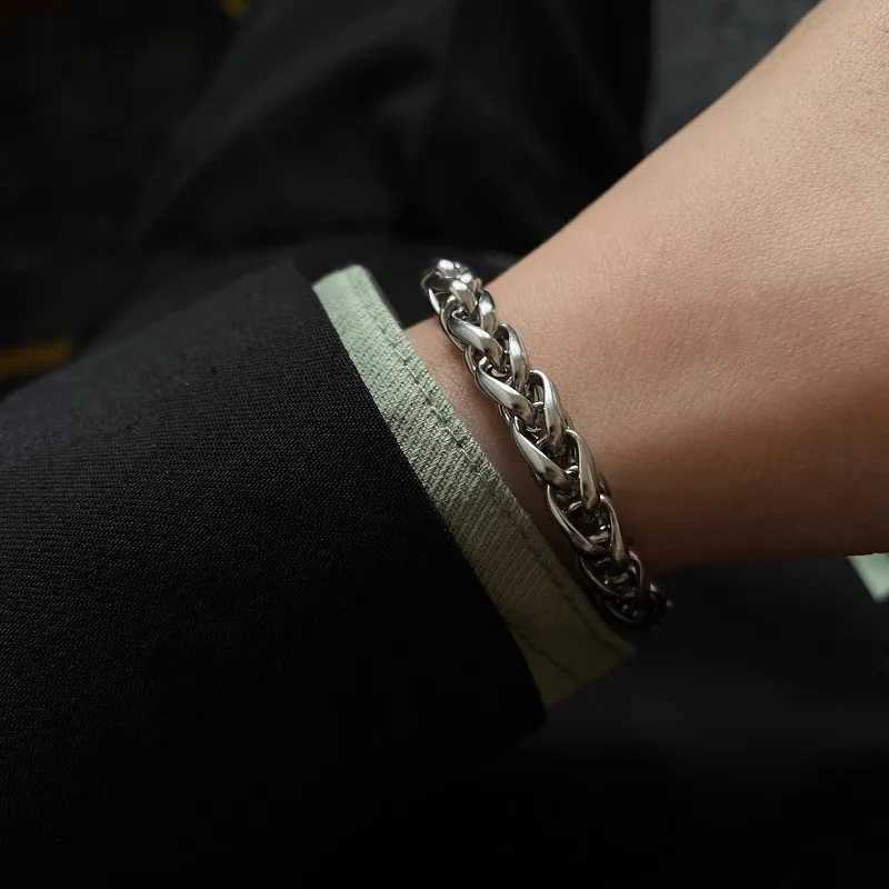 3 5 7 MM Hip Hop Stainless Steel Dragon Bracelet Simple Men Titanium Steel Bracelet Fashion Jewelry Trend Accessories Gift XJ250707