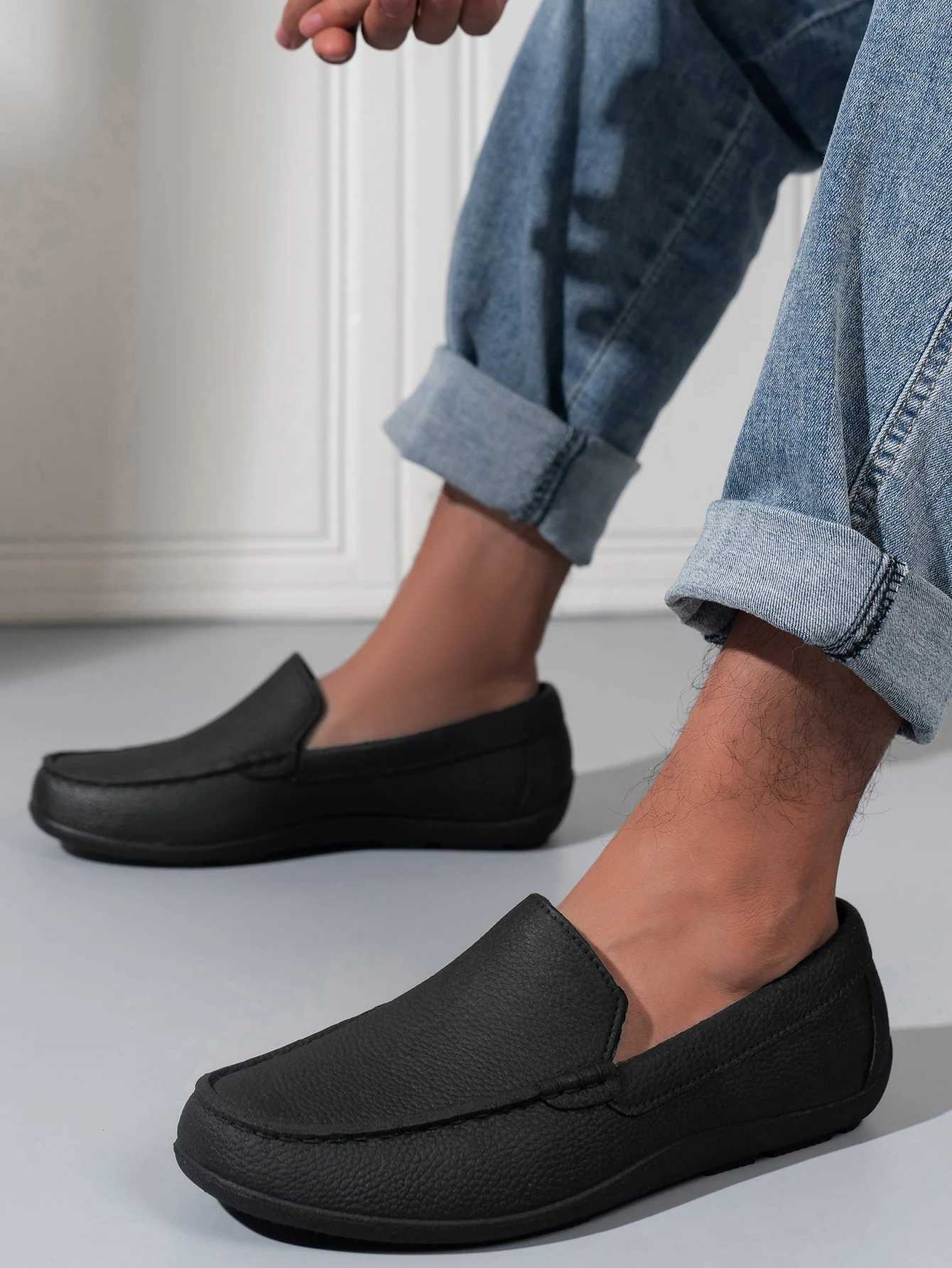 Mens Casual Shoes Waterproof Non-Slip Wear-Resistant Lightweight Slip-On Casual Shoes for Going Out and Work Y250707