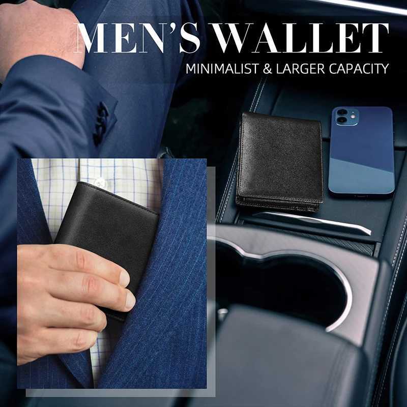 Wallets for Men Multi-Functional RFID Blocking Slim Wallet with 15 Holders Y250707
