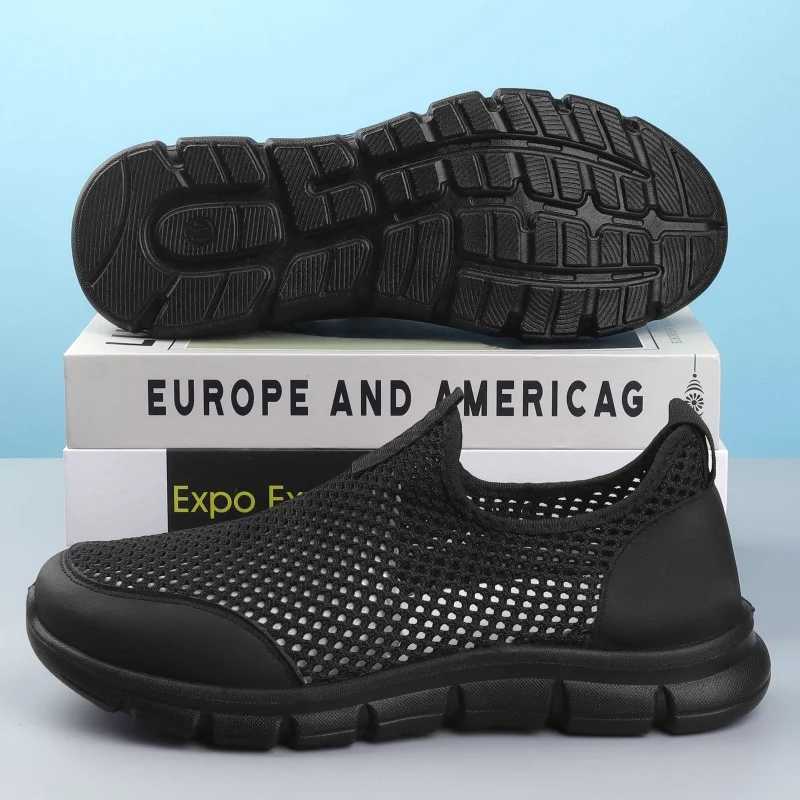 YRZL Running Shoes Men Sneakers Breathable Mesh Lightweight Non Slip Athletic Walking Shoes Slip On Cfortable Gym Sports Shoes Y250707