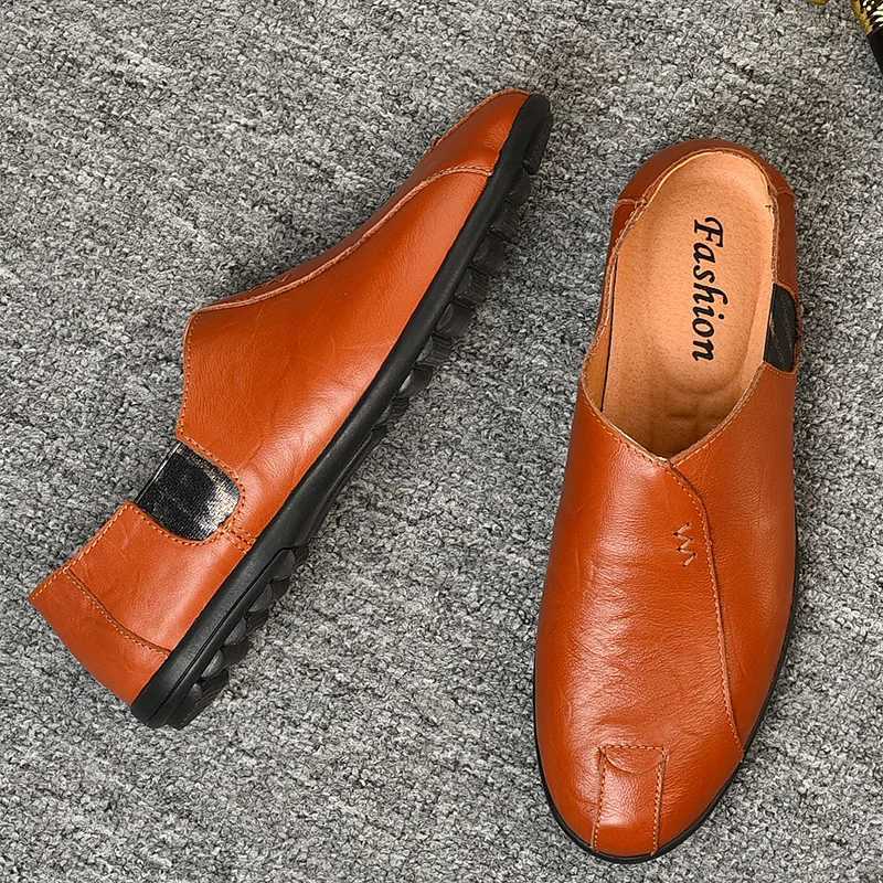 Mens Casual Shoes Mens Dress Shoes Plus Size Genuine Leather Shoes Men Luxury Y250707