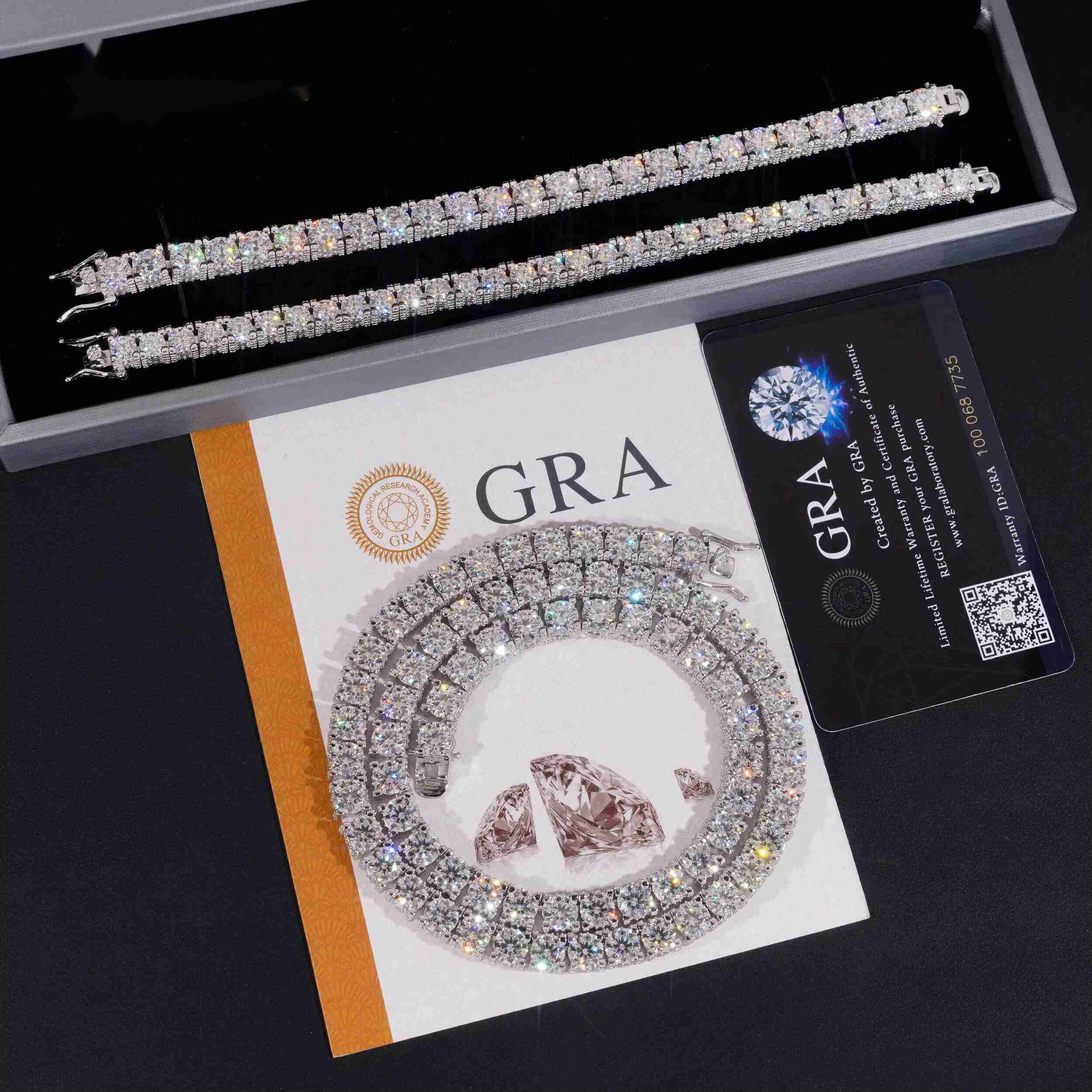 Luxury Hip Hop Jewelry Classic Necklace 925 Silver 5mm 6.5mm Diamond High Quality VVS Moissanite Tennis Chain
