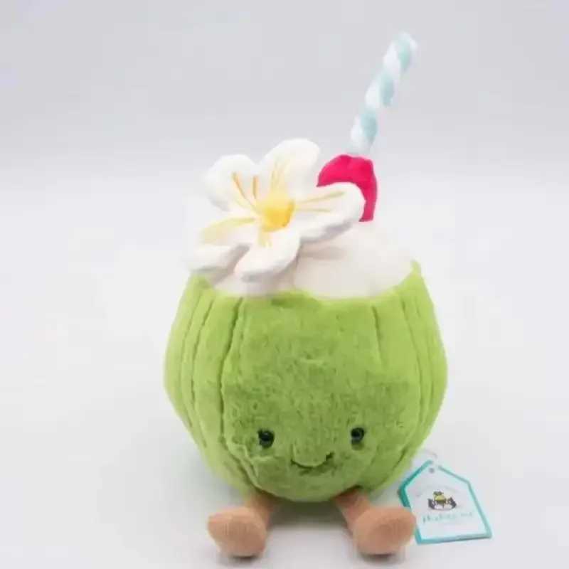 Jellycat Coconut Green Interactive Doll Toy with Tag for Cats and Dogs Home Decor Fun Summer Pet Supplies Holiday Gift Y250705