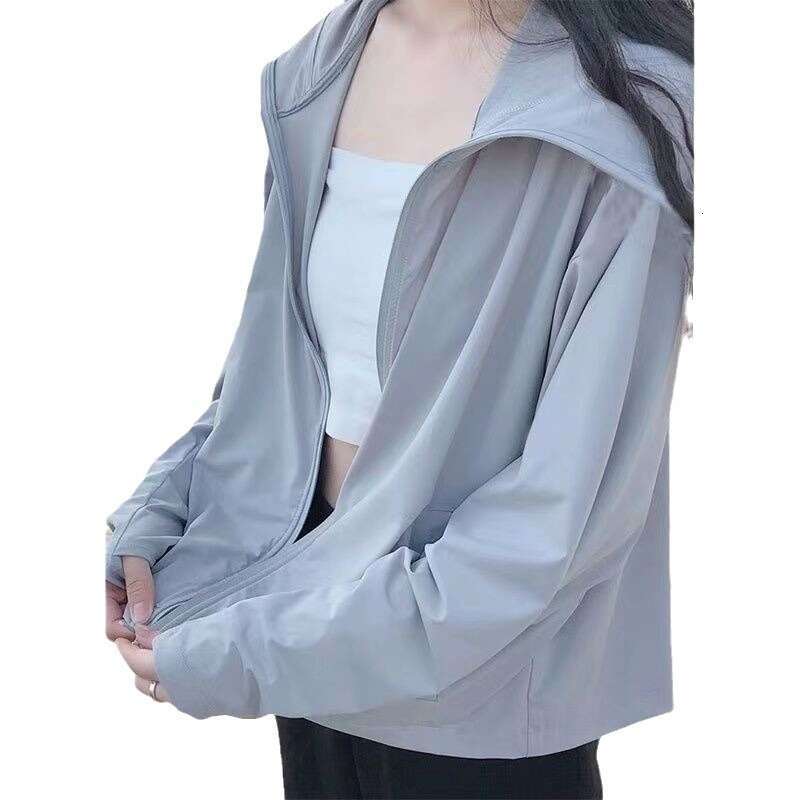Ice Silk Clothing For Women Breathable Versatile Lightweight Jacket Outdoor Sunshade Loose Cardigan Sun Protection Garment B5
