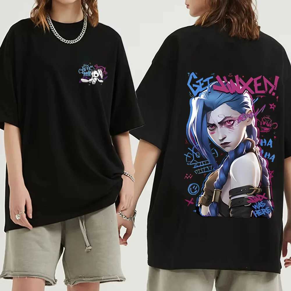 Arcane Jinx Graffiti T-shirt Monkey Game Fans Commemorative T-shirt Men and Women Can Wear Printed Cotton Fashion Short Sleeves XJ250707