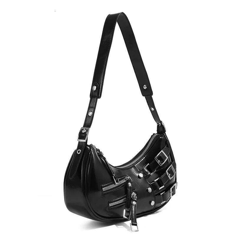 Vintage PU Leather Shoulder For Y2K Trendy Cool American Motorcycle Bag 2025 Hot Sale Bags for Women Designer Handbag