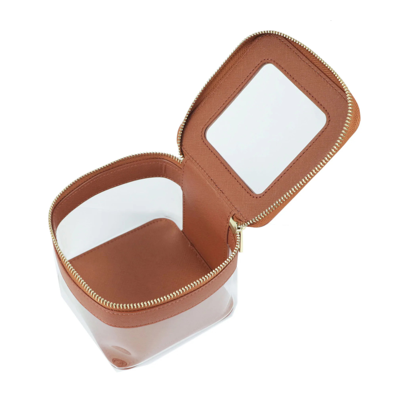 Custom Letters Saffiano Leather Cosmetic Bag PVC TPU Clear Makeup Bags Cosmetic Case For Storage Lipstick Travel Makeup Case 250701