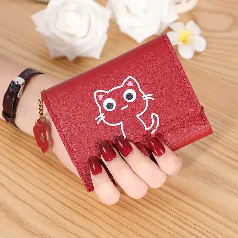 New Wens Wallet Cute Short Wallet Leather Small Purse Girls Mey Bag Card Holder Ladies Fem Carteras Para Mujer Y250707