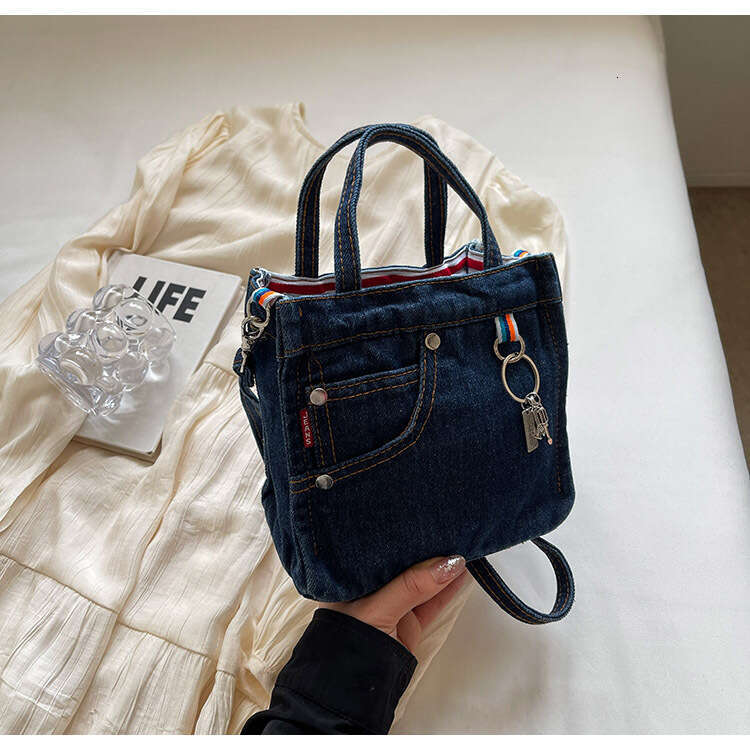 Crossbody for Women, Exquisite Vintage Washed Denim Bag, Ins Style, Artistic Personality, Creative Design Handbag, Shoulder Bag