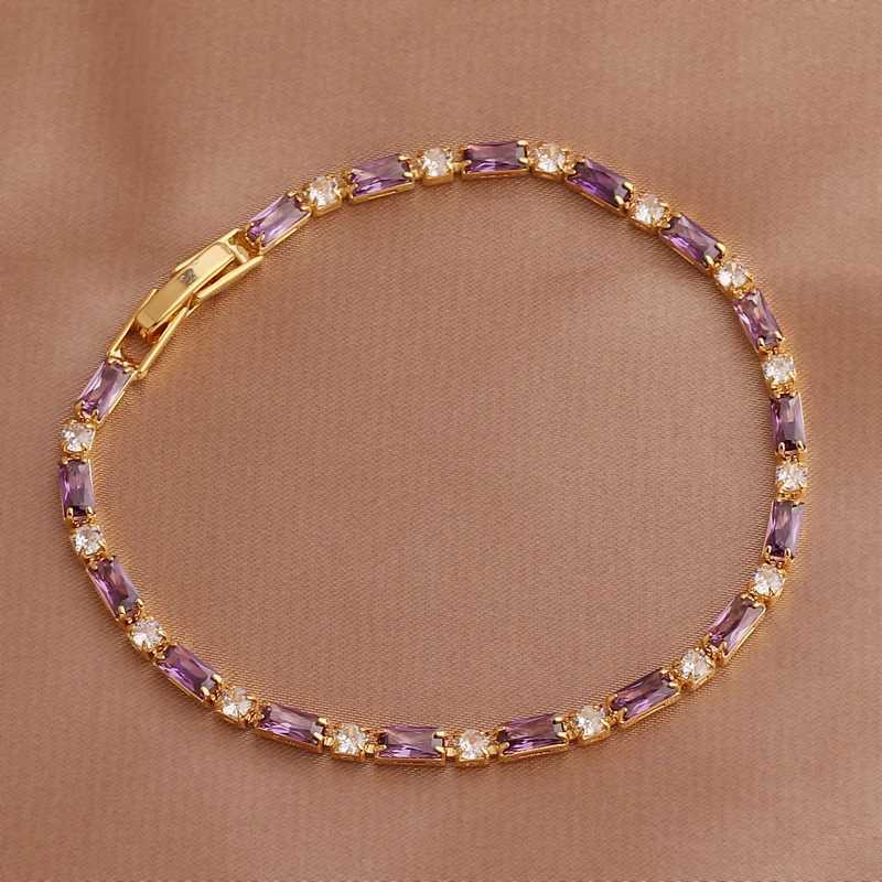 Luxury Rainbow Iced Out Zircon Tennis CZ Bracelet Womens Stretch Adjustable Bracelet Hippie Fashion Accessories Jewelry GiftsXJ250707